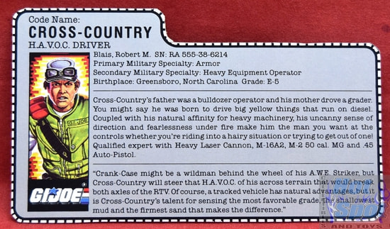 1986 Cross-Country H.A.V.O.C. Driver File Card