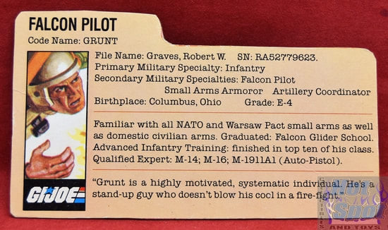 1983 Grunt v2 Falcon Pilot Tan File Card