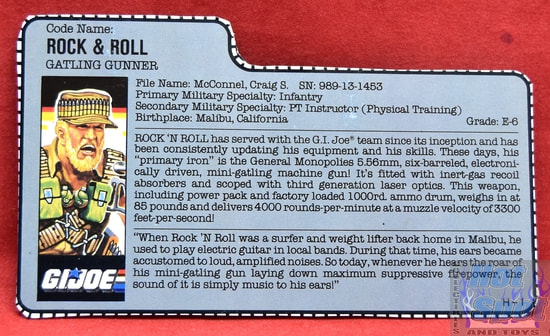 1989 Rock & Roll File Card