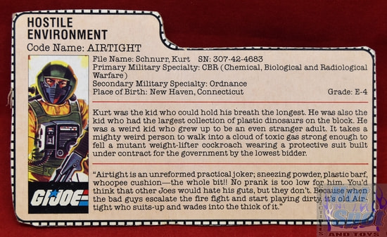 1985 Airtight Hostile Environment File Card