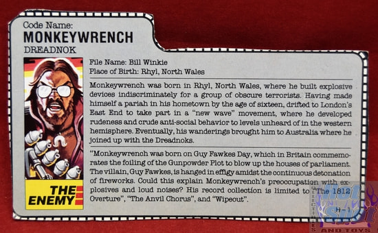 1985 Monkeywrench File Card