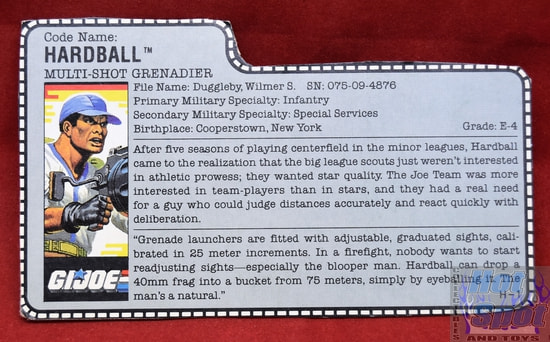 1988 Hardball File Card