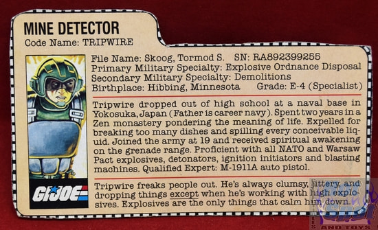 1983 Mine Detector Tripwire File Card