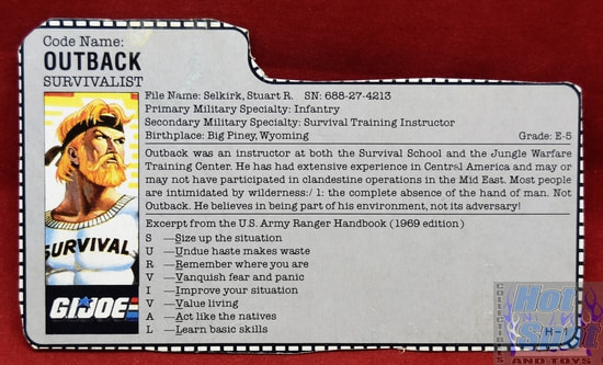 1987 Outback File Card