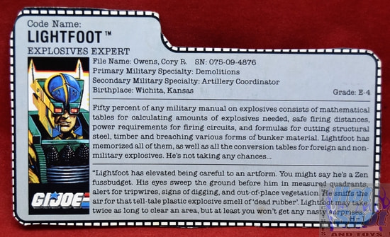 1988 Lightfoot File Card