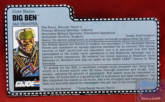 1991 Big Ben SAS Trooper File Card