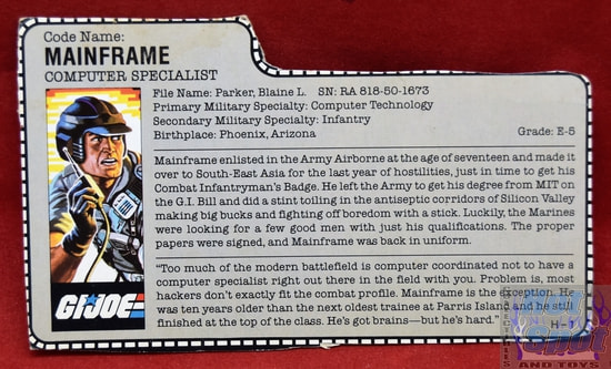 1986 Mainframe File Card