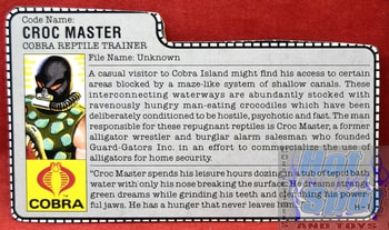 1987 Croc Master File Card