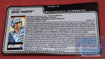 1988 Super Trooper File Card