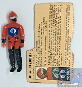 1983 Cobra HISS Driver Figure & Parts