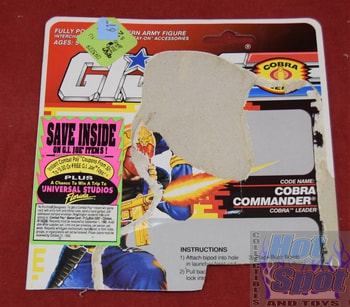 1991 Cobra Commander Partial Card Backer