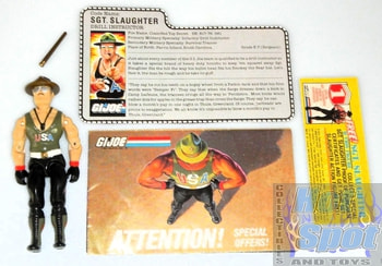 1985 Sgt. Slaughter v1 Mail Away Figure Weapons and Accessories