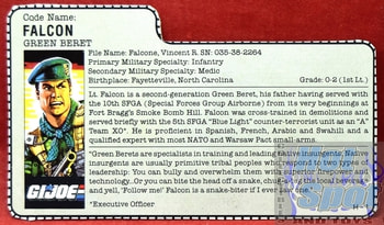 1987 Falcon Green Beret File Card