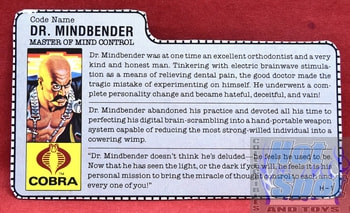 1986 Dr. Mindbender File Card