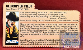 1983 Helicopter Pilot Wild Bill File Card