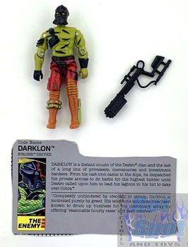 1989 Darklon Figure Weapons and Accessories