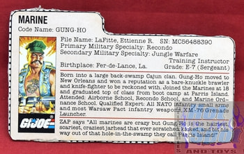 1983 Gung Ho File Card
