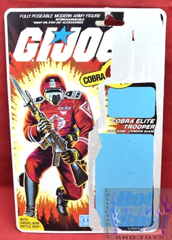 1985 Cobra Elite Trooper Crimson Guard Card Backer