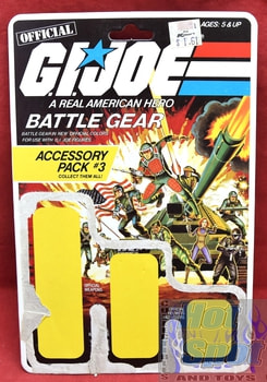 1985 ARAH Battle Gear Accessory Pack #3 Card Backer