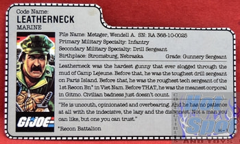 1986 Leatherneck File Card