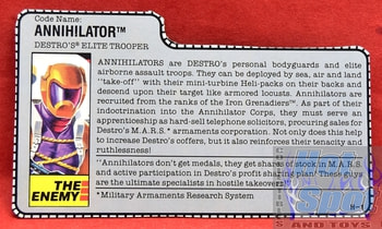 1989 Annihilator File Card