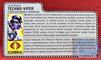 1987 Techno Viper File Card