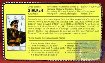 1992 Stalker File Card
