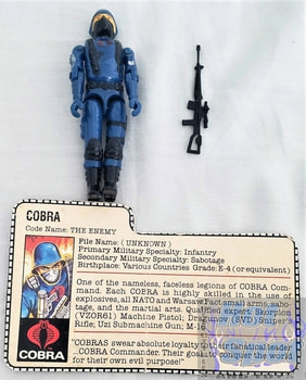 1982 Cobra The Enemy Straight Arm Figure & Parts