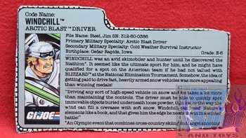 1989 Windchill (Arctic Blast Driver) File Card