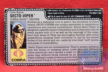 1988 Secto-Viper Cobra Bugg Driver File Card