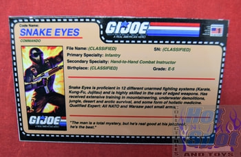 Snake Eyes Custom Metal File Card