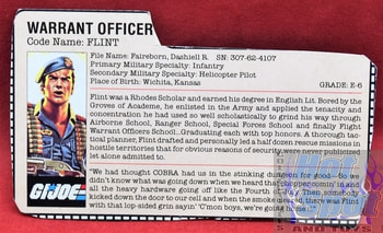 1985 Flint Warrant Officer File Card