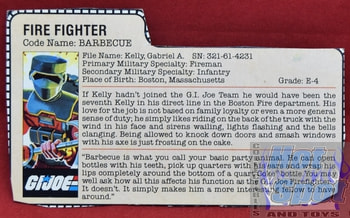 1985 Fire Fighter Barbecue File Card