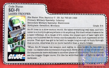 1986 Sci Fi Laser Trooper File Card