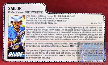 1985 Sailor Shipwreck File Card