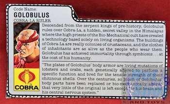 1987 Golobulus Cobra La Ruler File Card