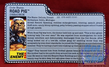 1988 Road Pig File Card