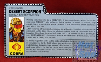 1991 Desert Scorpion File Card