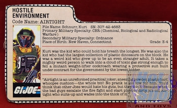 1985 Airtight Hostile Environment File Card