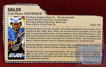 1985 Sailor Shipwreck File Card