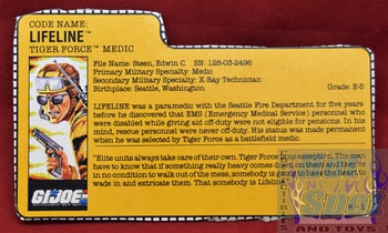1988 Tiger Force Lifeline File Card