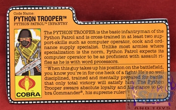 1989 Python Trooper File Card