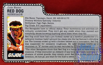 1987 Red Dog File Card
