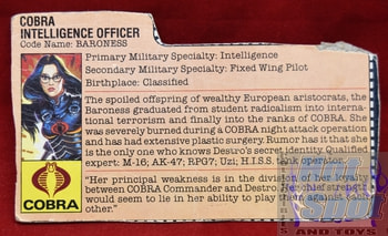 1984 Baroness File Card