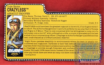 1988 Crazylegs Night Force File Card