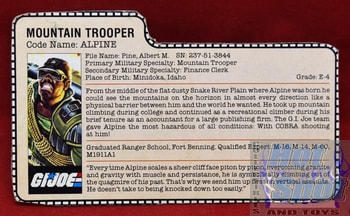1985 Mountain Trooper Alpine File Card
