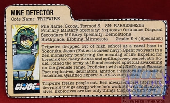 1983 Mine Detector Tripwire File Card