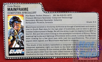 1986 Mainframe File Card