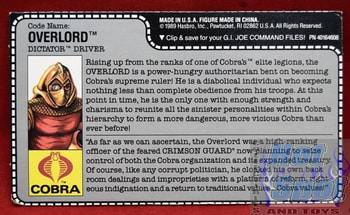 1990 Overlord Dictator Driver File Card