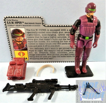 1990 Cobra Saw Viper Accessories and Weapons